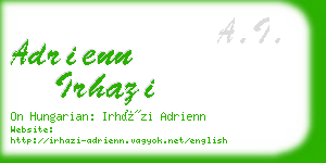 adrienn irhazi business card